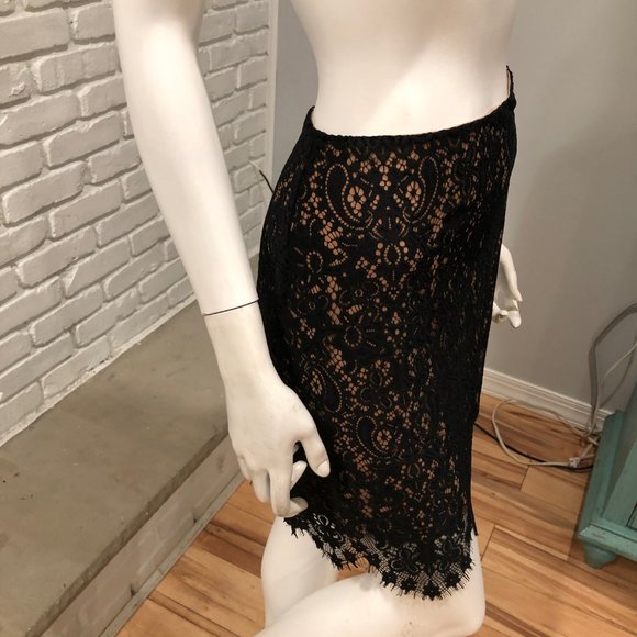 SET BLACK EYELASH LACE LONG TOP BELL MINI SKIRT - Picture 11 of 16